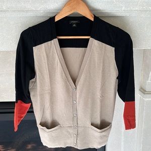 Ann Taylor color block cardigan